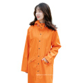 Manufacturer Custom Polyester Long Womens Rain Jacket Waterproof